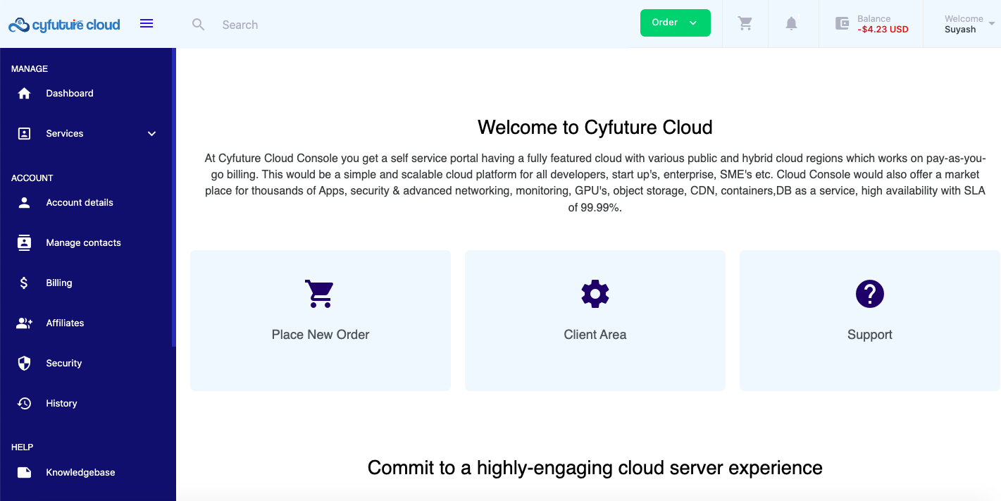Bill & consumption verification process - Cyfuture Cloud