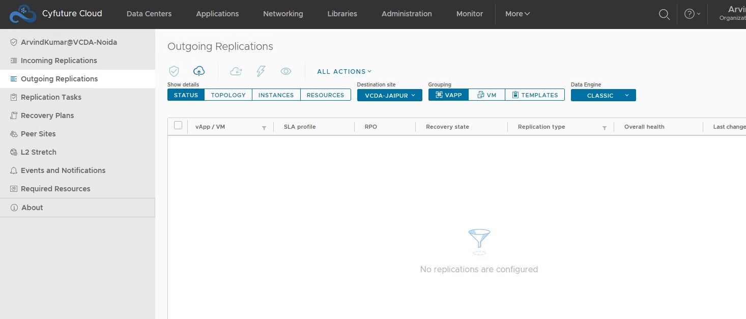DC DR Implementation Replication Procedure Cyfuture Cloud